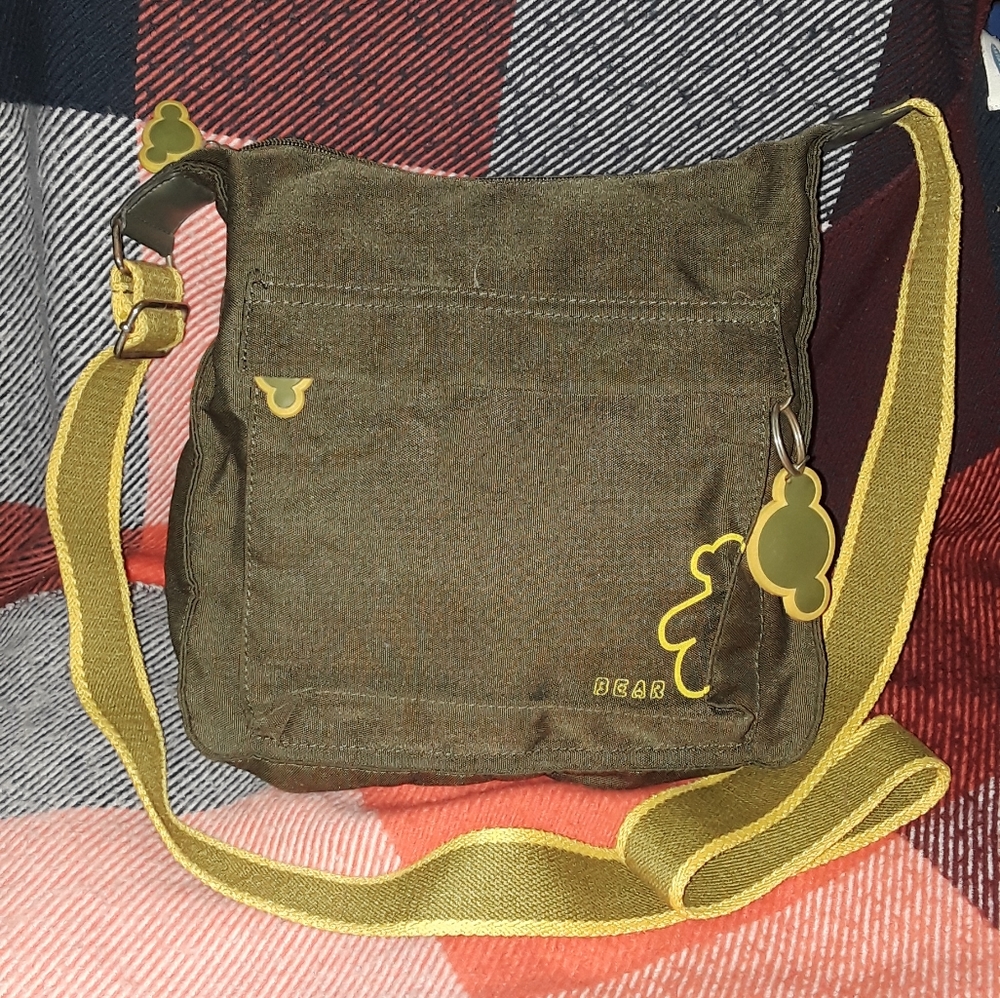 Tous Bear Camo Green Crossbody Purse